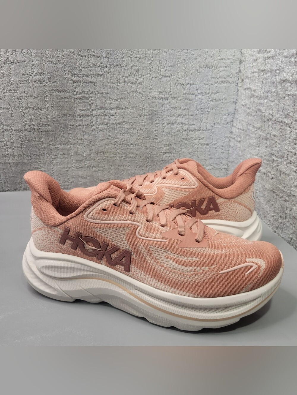 Hoka One One Clifton 10 Women's US Size 8.5B Blush Rose Latte Athletic Sneakers. - Picture 8 of 11